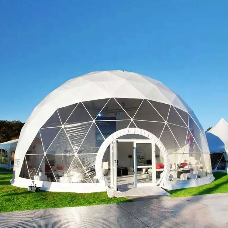 Custom Logo Luxury Geodesic Dome Glamping Tent Outdoor Waterproof