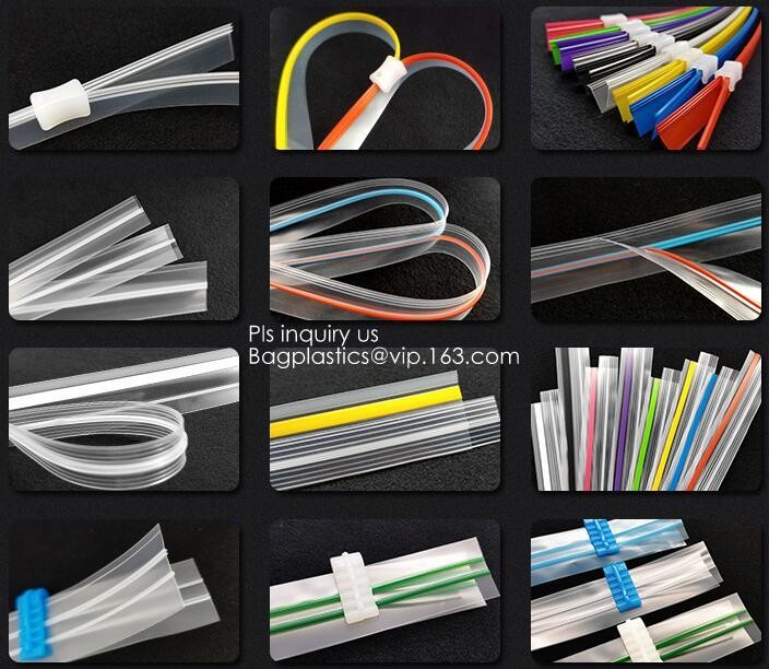 Qualities product multi colored transparent pe one track plastic zipper Product nametem Qualities product multi colored