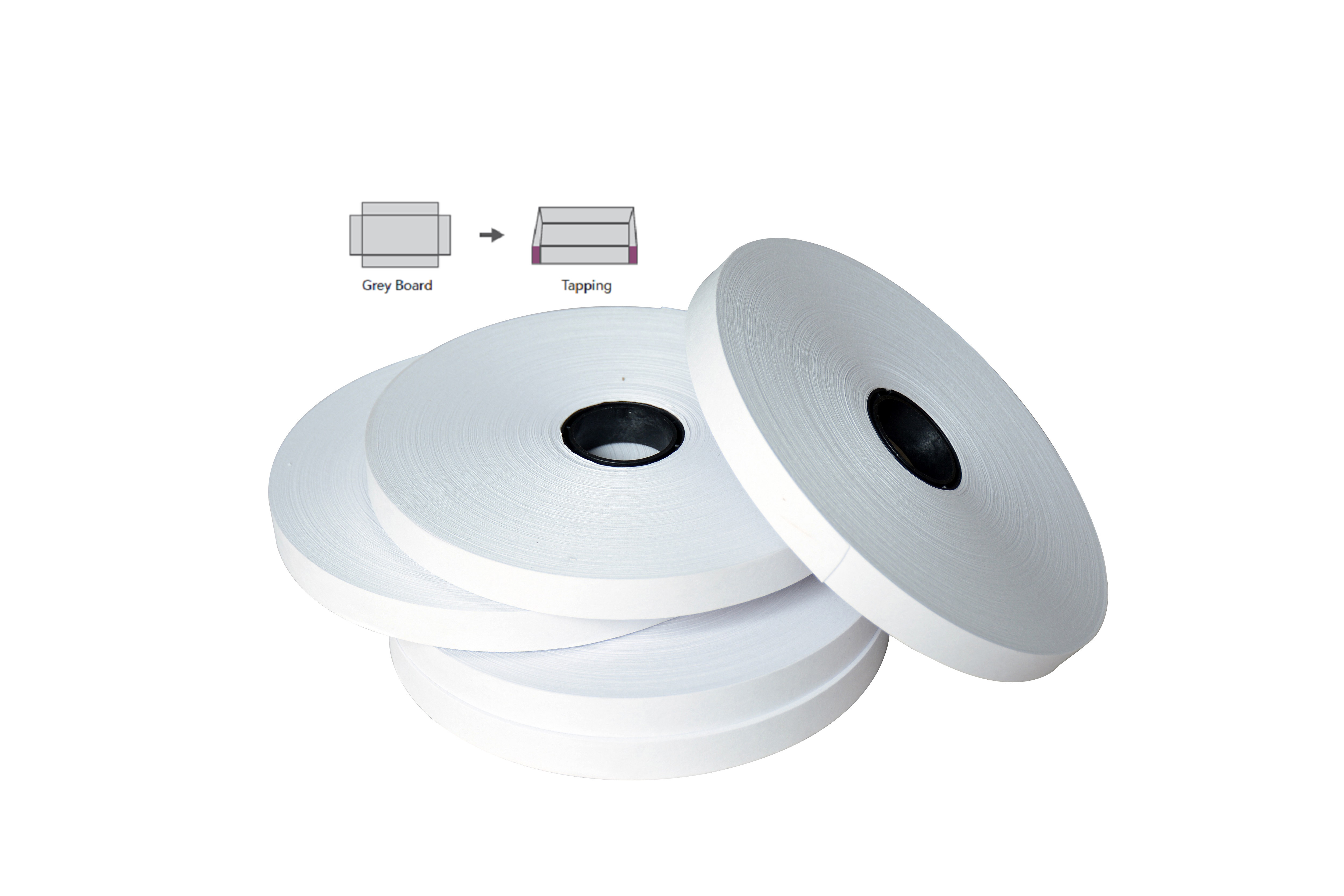  Rigid Box Corner Pasting Kraft Paper Tape For Automatic Corner Sticking Machine Manufactures