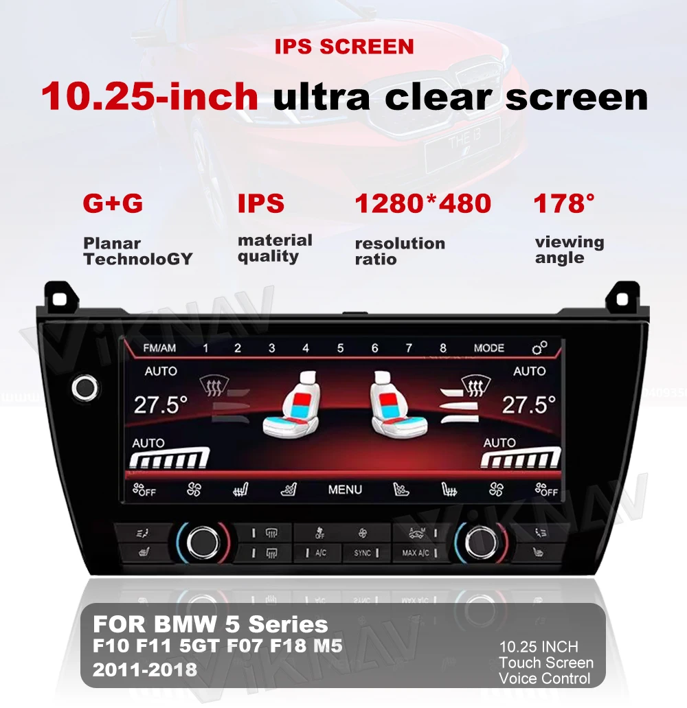 BMW 5 Series Car AC Control Panel Multimedia Player F10 F11 F07 F18 M5 2011-2017