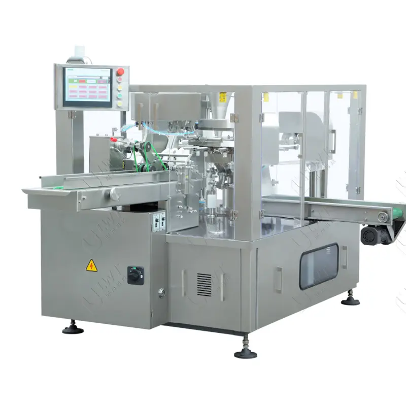 Leadworld Automatic Rotary Bag Packaging line Multifunctional Pre-made Bag Packaging Filling And Sealing Machine