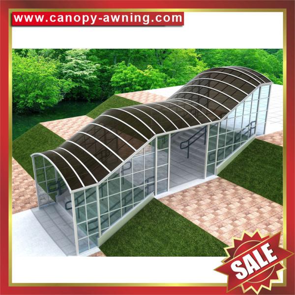 outdoor alu aluminum polycarbonate pc gazebo patio corridor walkway stairway
