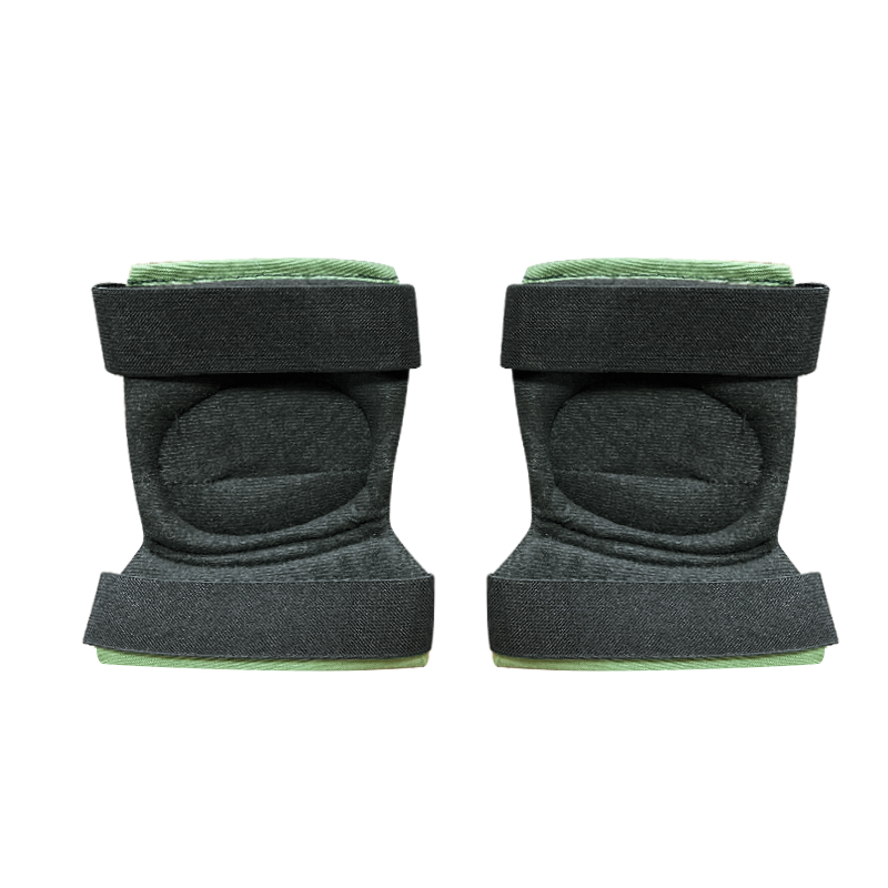 Thick 600D Polyester Green Hard Shell Knee and Elbow Pads for Outdoor Enthusiasts