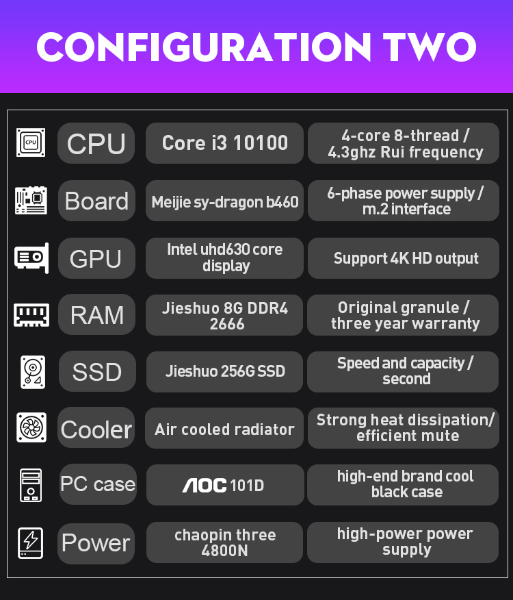 Core I3 10100 Gaming PC Desktops