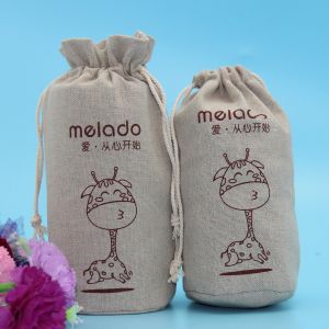 Heat Preservation Pot Package Round Bottom Jute Drawstring Pouch