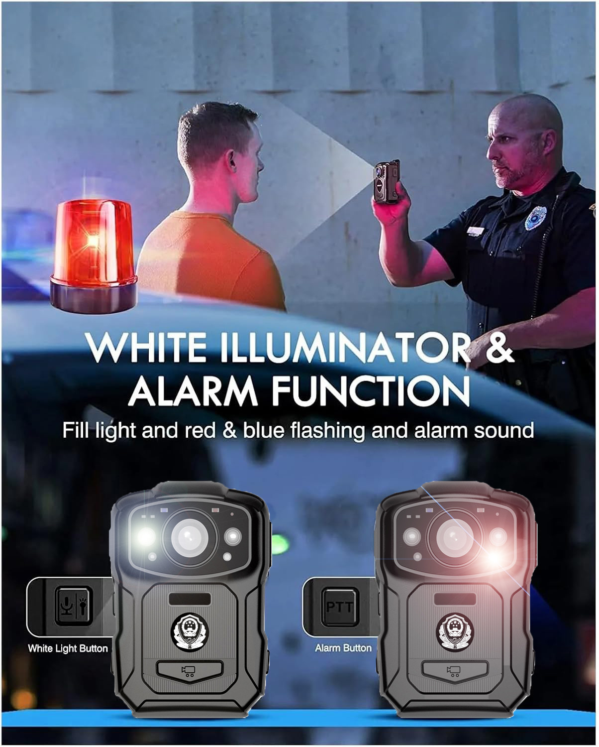 Professional 4K Video Recording Body Worn Camera With 140 Degree Wide Angle Lens And Microphone
