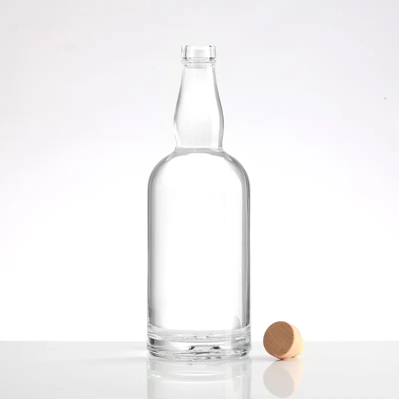 Custom Color 750ml Glass Bottle for Liquor Faceted 375 Luxury Glass Liquor Bottles