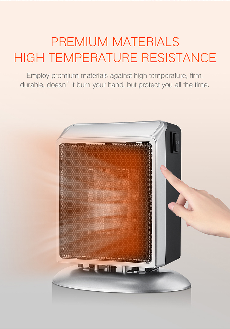 17x12.5x19.5cm Industrial Mini PTC Ceramic Electric Fan Air Heater for Energy Saving