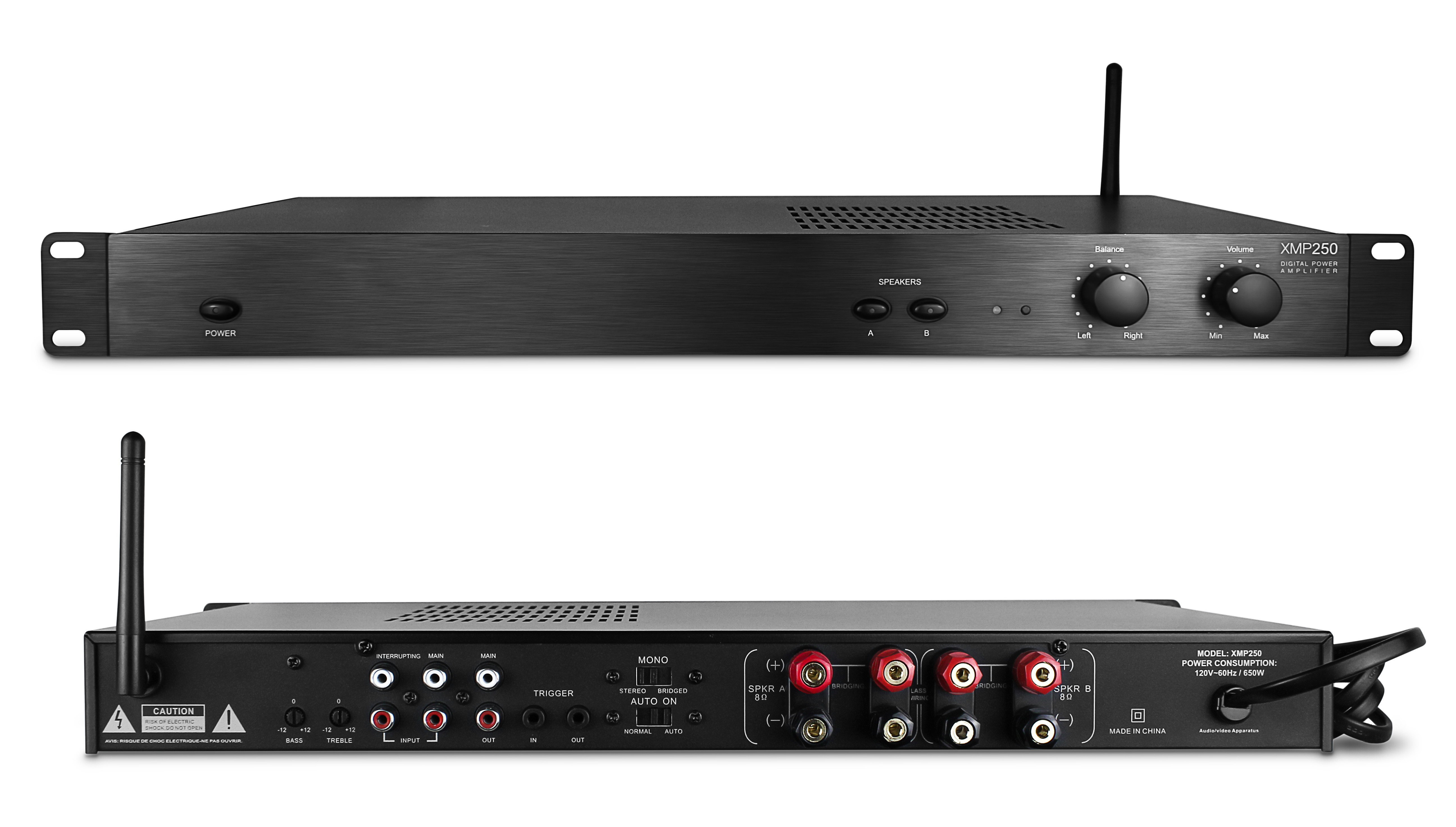 2 Channel Bluetooth Wireless Audio Amplifier 500W Digital Home Stereo Receiver System