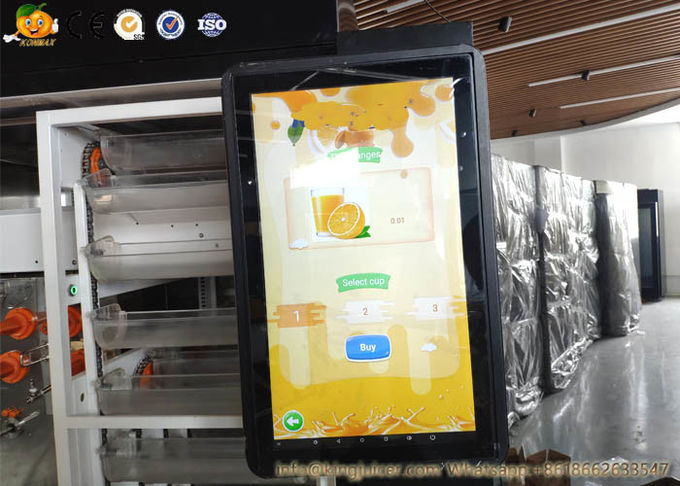 Auto Ozone Sterilazation Freshly Squeezed Orange Juice Vending Machine With Lcd Nfc