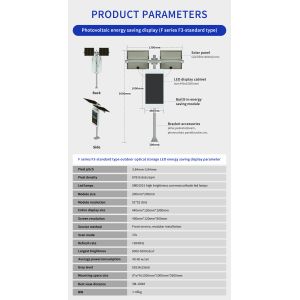 High Brightness Outdoor Solar LED Advertising Screen with 3.84mm Pixel Pitch and