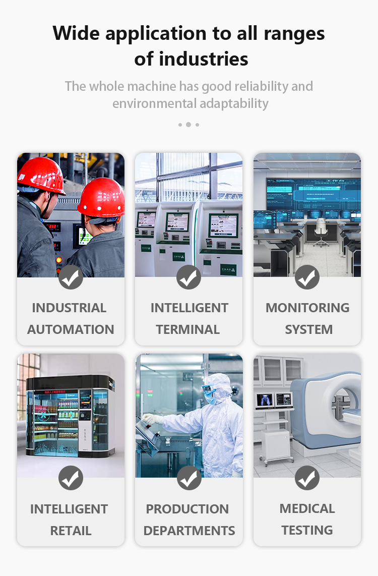 Ip65 Industrial Monitor Capacitive Touch Panel Pc With 32/64/128GB/256GB SSD