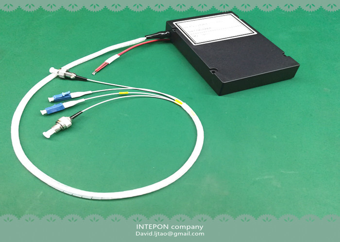 Optical switch module, 2x2 port, 120x80x18mm ABS box, bypass type, FC/PC connector,