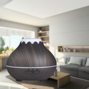 150ml Wood Grain Aromatherapy Diffuser With 360 Degree Mist Output