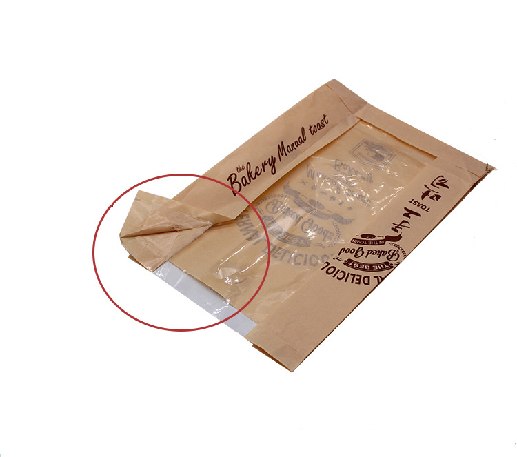 Custom Logo Printing Food Delivery Takeaway Stand Up Paper Bags With Clear Window