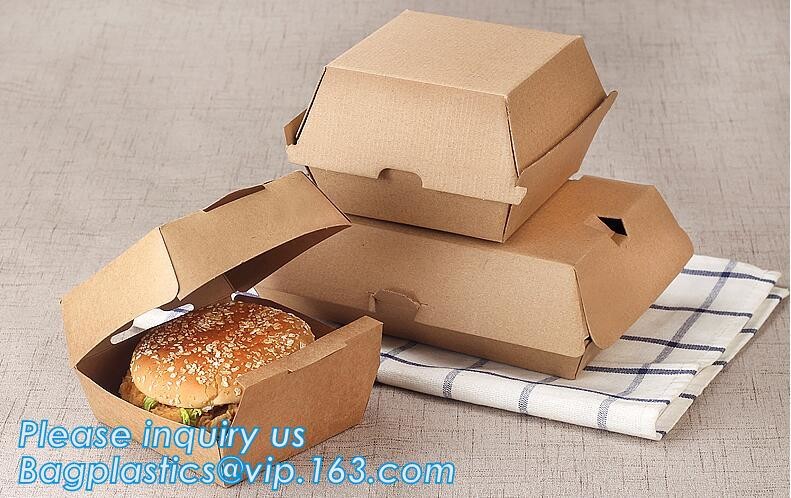 Cheap Cardboard foldable kraft paper lunch box with window,Lunch noodle fast food kraft paper box by customized logo pri