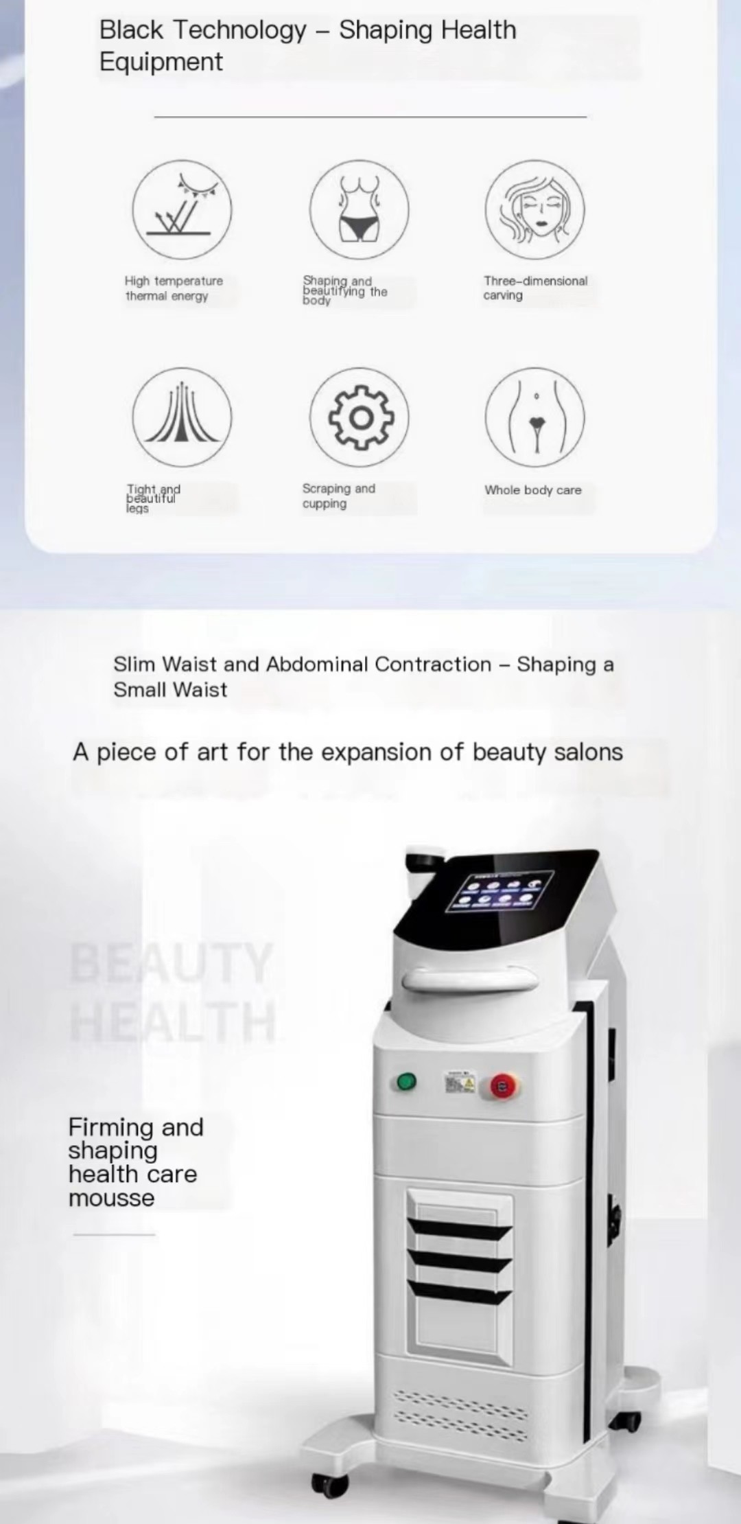 360 Rotation Vacuum Cavitation Machine Fat Burning RF Slimming Device