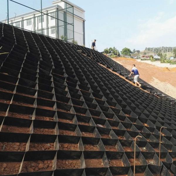Plastic HDPE Geocell for Slope Protection in Black Color Hotel Ground Grid Geo