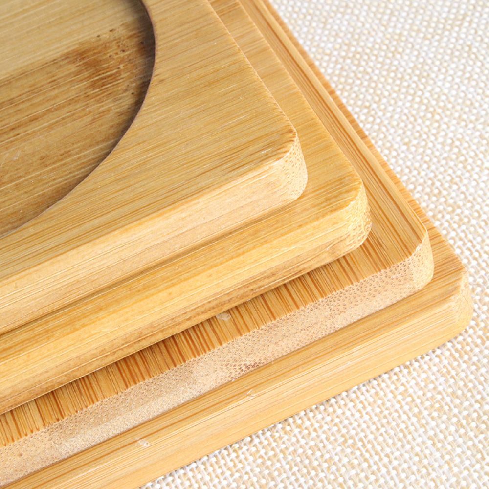 Bamboo Coasters For Crafts , Squre & Round Coasters For Crafts Coated Plain Drinking Cup Coaster