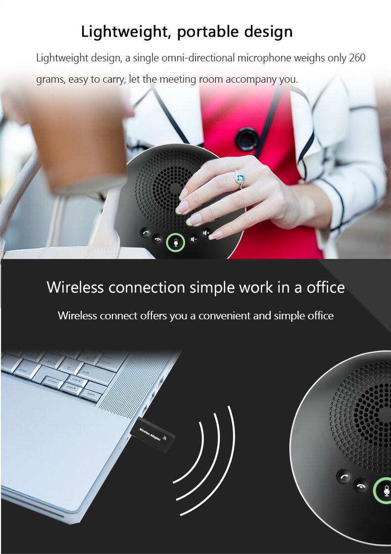 Tevo-A2000g Conference Equipment 2.4G Wireless Conference Speakerphone for Small to Medium Meeting Room