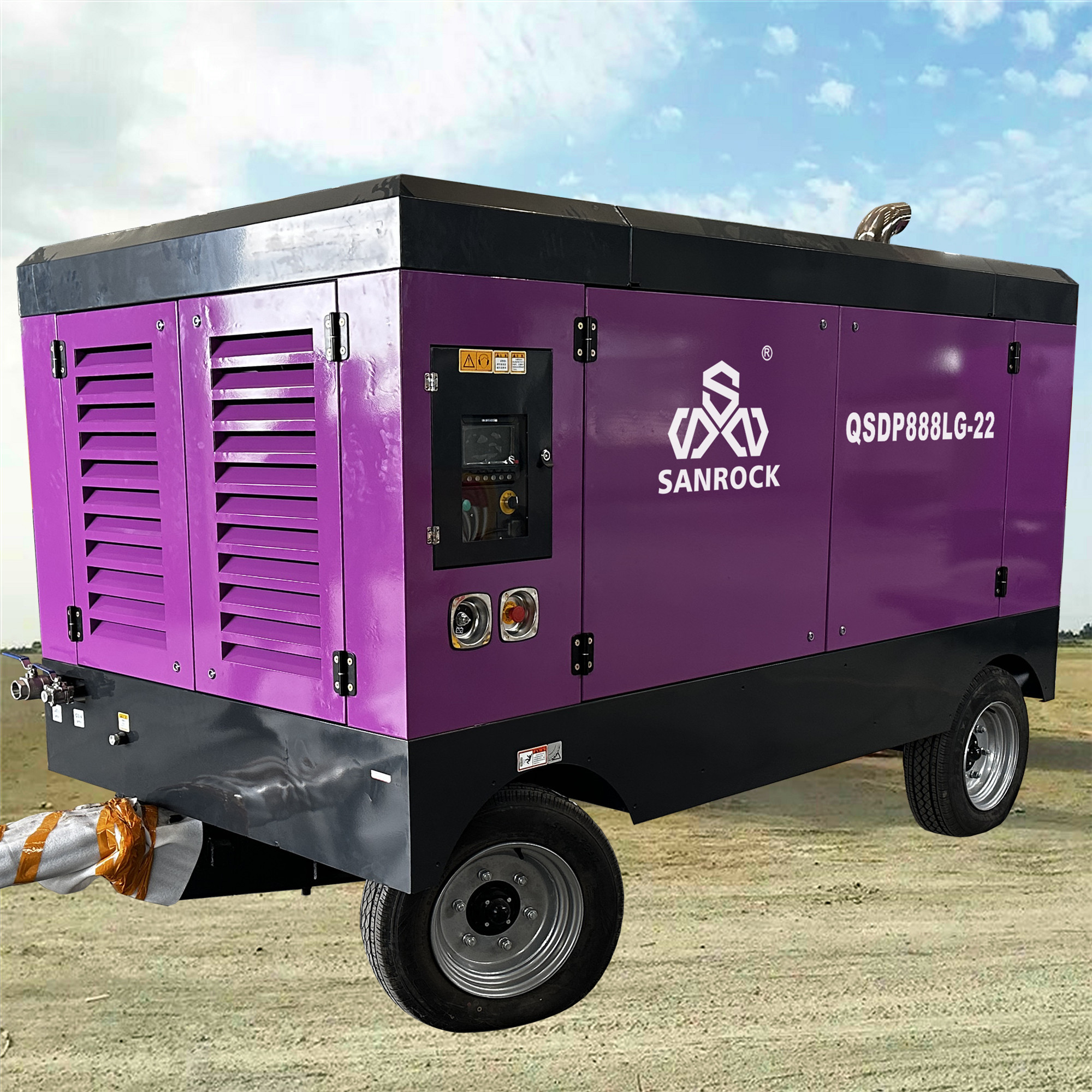 Mobile Screw Air Compressor Diesel Driven Screw Type Air Compressor Industrial Screw Air Compressor Machine