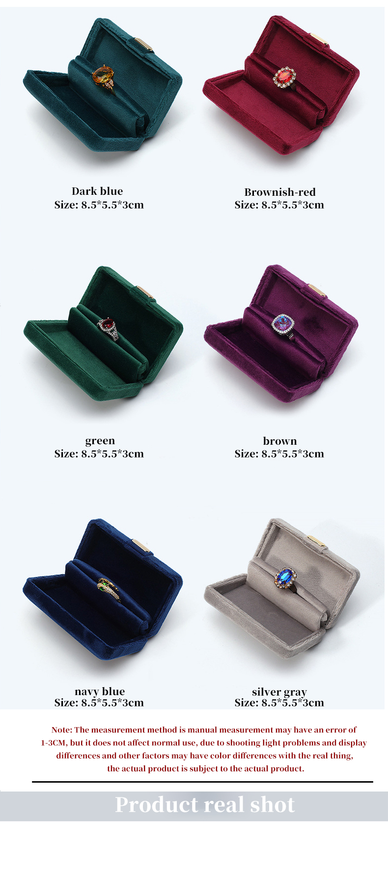 Custom Logo Hanhong Metal Jewelry Packaging Box for Earrings Bracelet Necklace Ring