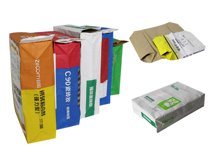 25kg Kraft Paper Pasted Valve Multiwall Paper Sack For Chemical Powder