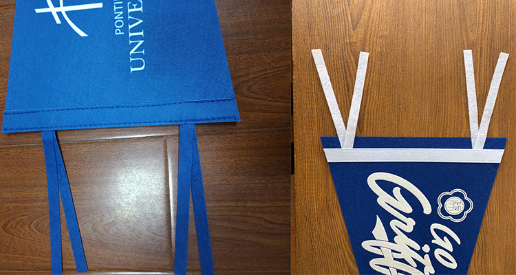 Single Side Printing Felt Pennant Banner Lightweight For Promotion