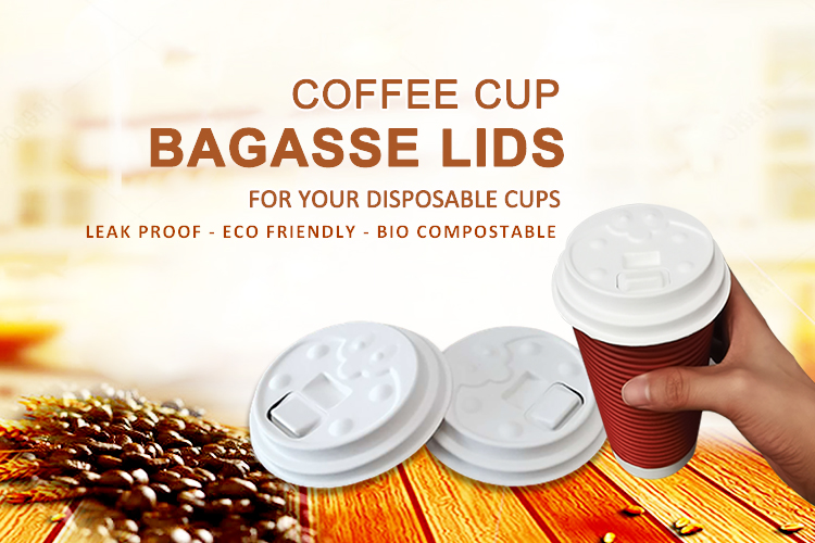 8 9cm Disposable Leakproof Bagasse Coffee Cup Lids