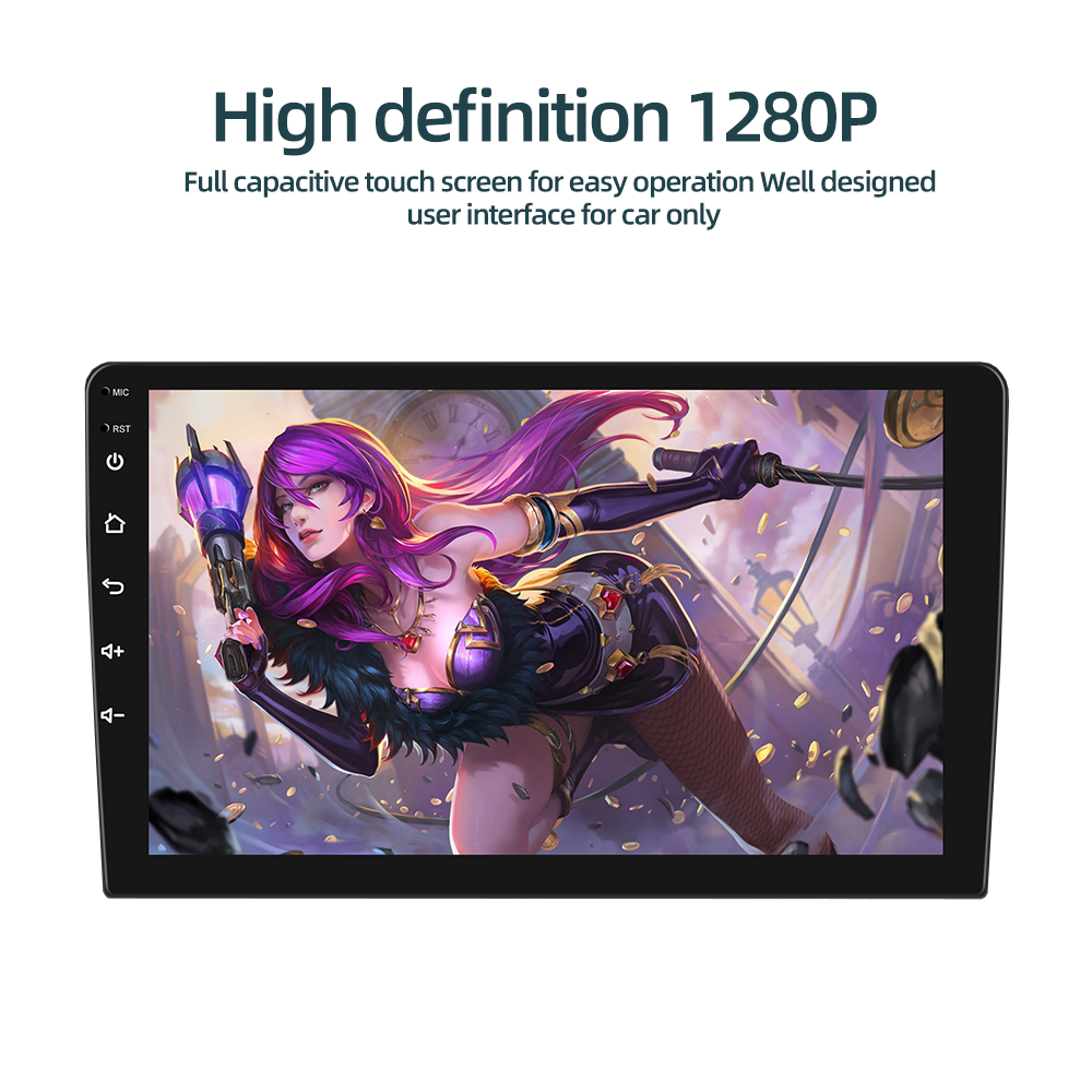 Wireless/Wired Carplay Android Auto Bluetooth FM Mirror Link Car Stereo 4 Core CPU 9" Screen Size MP5 Radio
