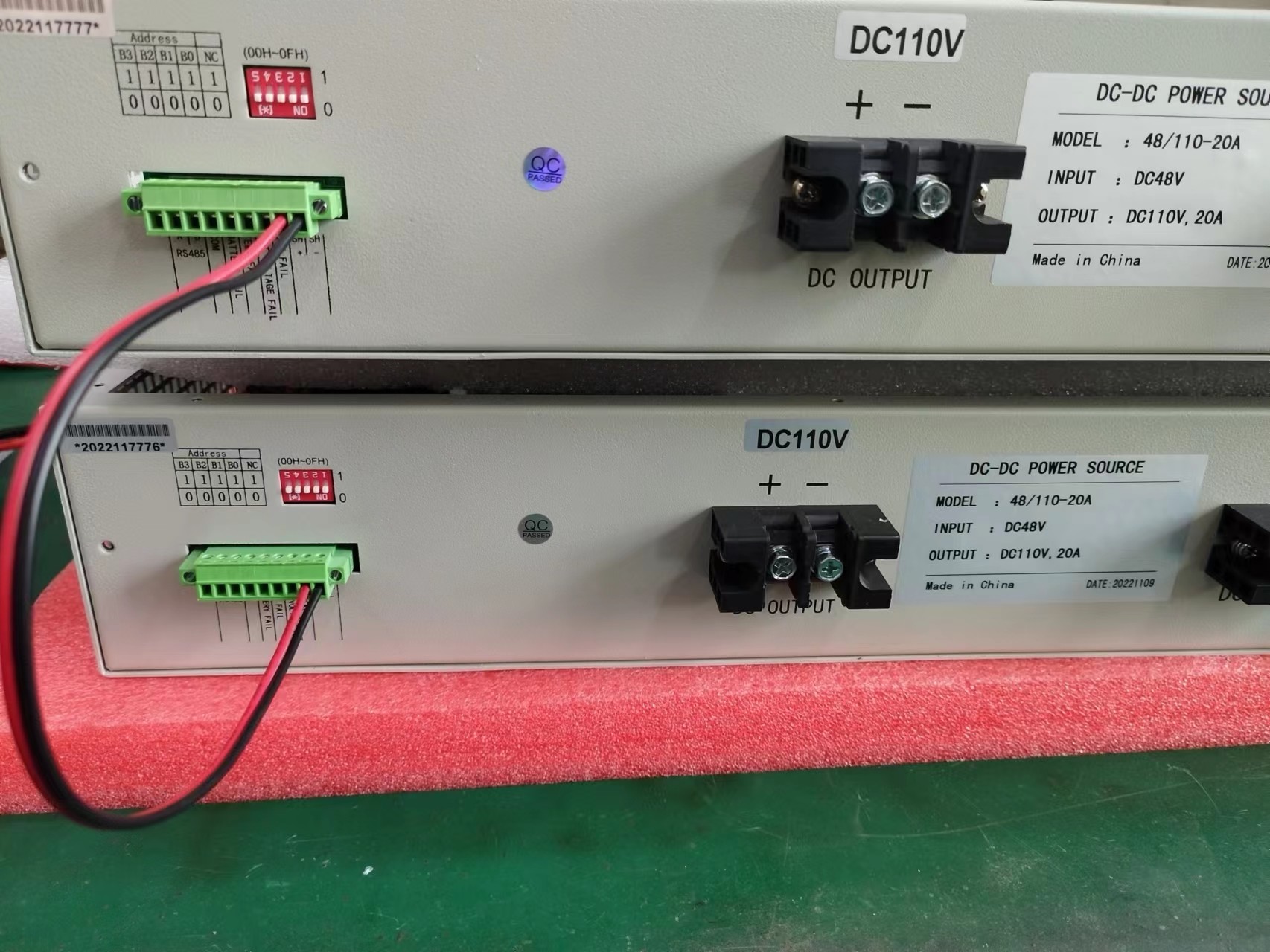 OEM Customization 19 Inch Rackmount DC DC Converters Input 110vdc Output 220vdc 2200W D10-10-11
