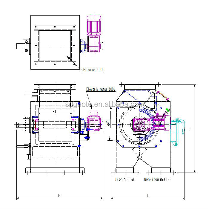GCX II Series Permanent Magnet Drum Magnetic Separator for Separating Fine Materials