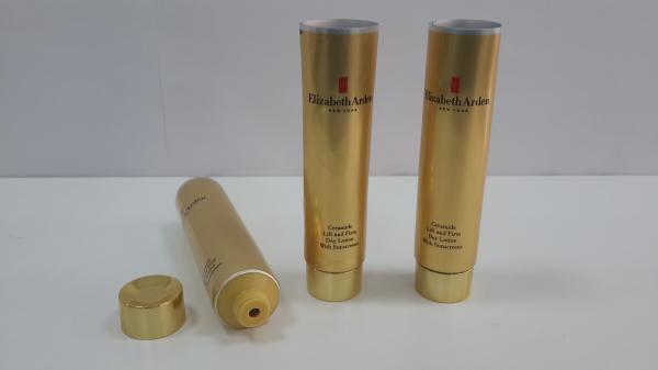 50Ml Golden Printing Soft Plastic Cosmetic Packaging Tube For Body Lotion