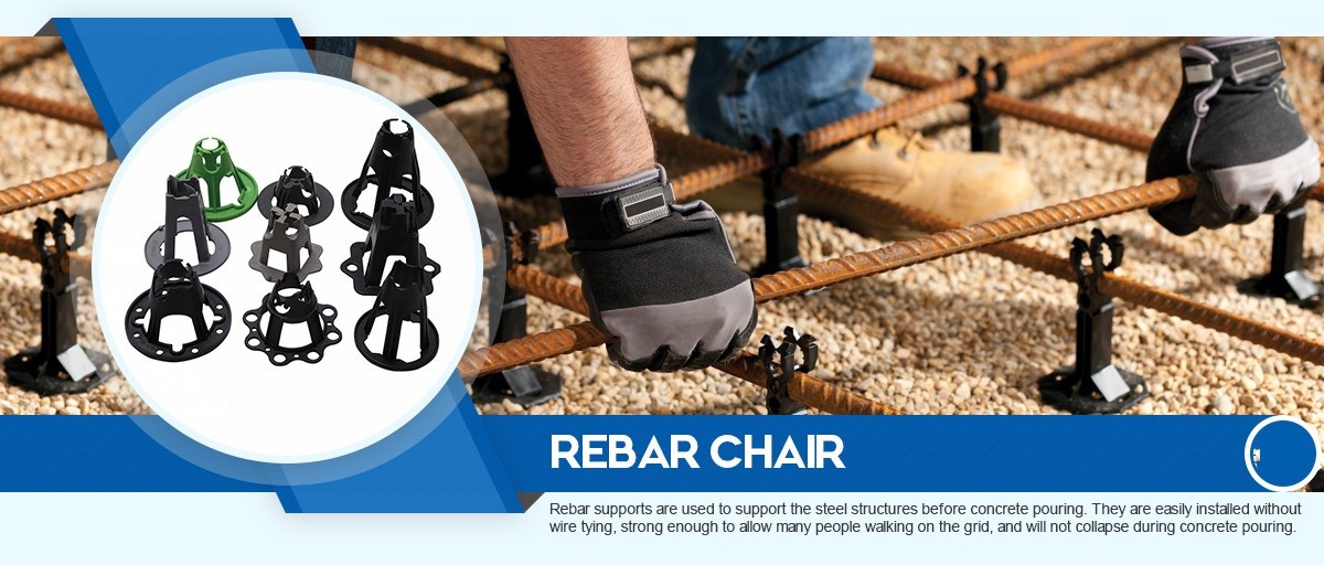 Dome Cap 1 1/2''- 2'' Concrete Reinforcement Spacers Construction Plastic Rebar Chair