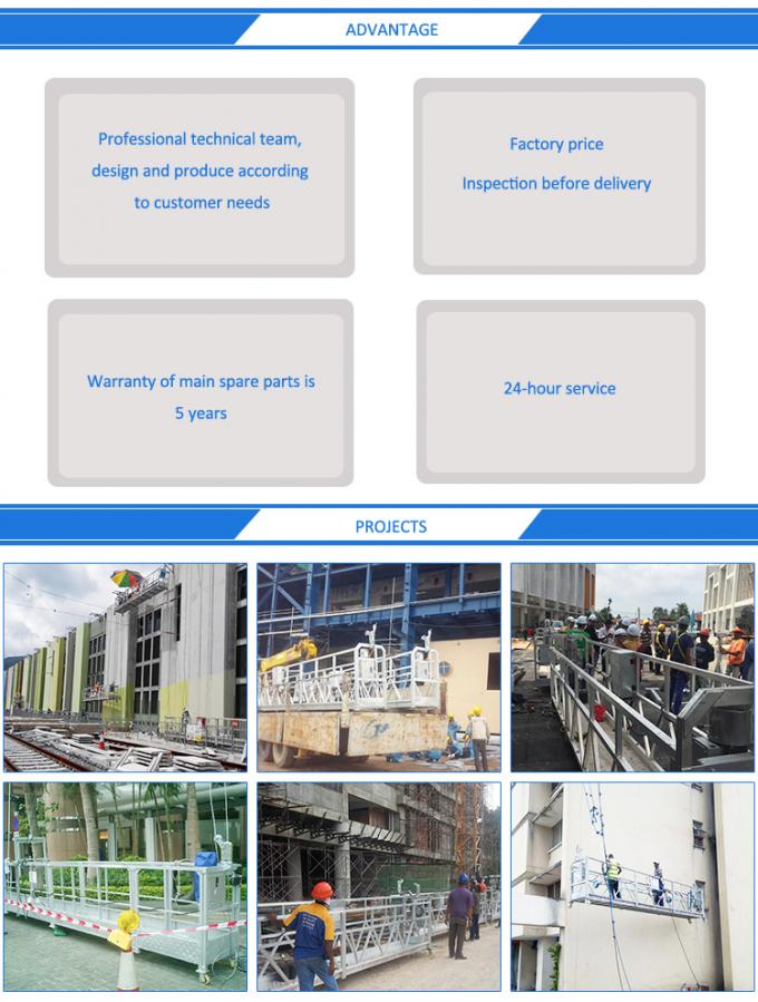 Building Cleaning Gondola Suspended Platform 8.3mm ZLP630 8