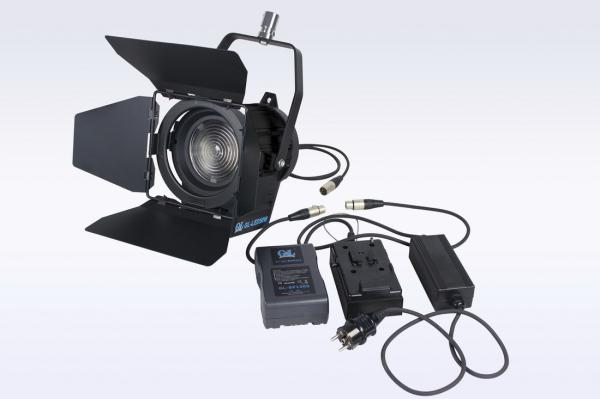 Film and Video lighting 50W LED Fresnel Light Tunstan High CRI With Sony V-Mount