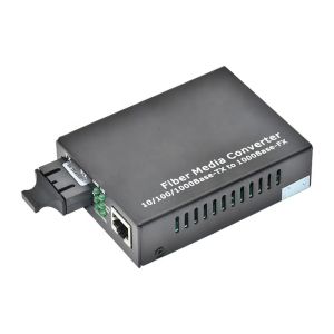 20KM SC Single Mode Fiber Optic Media Converter 4 Port Simplex Duplex Type