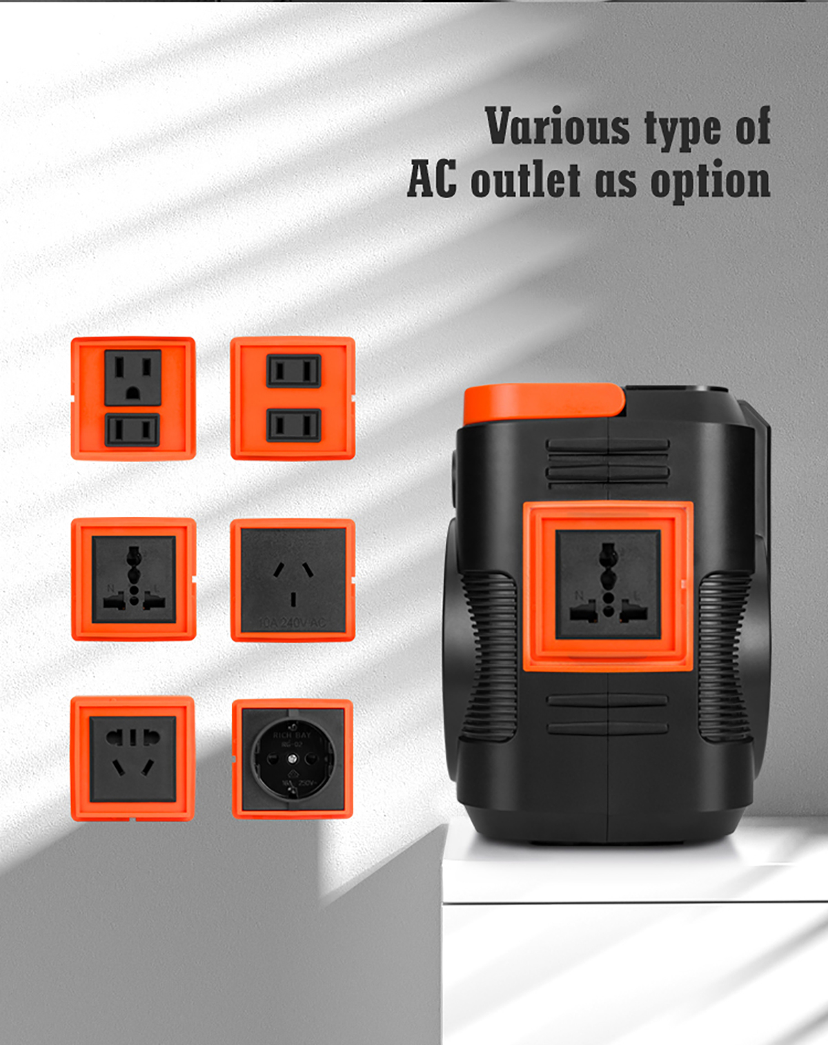 Solar Energy Storage Power Station 100W 110V 220V For Home Emergency