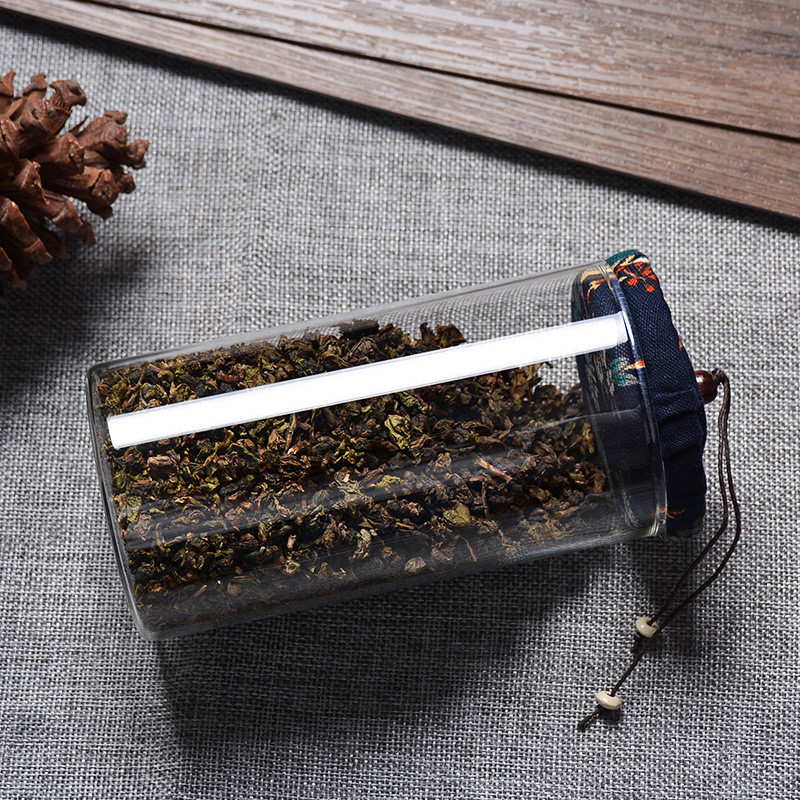 Cloth Cover Sealed Borosilicate Glass Storage Jars