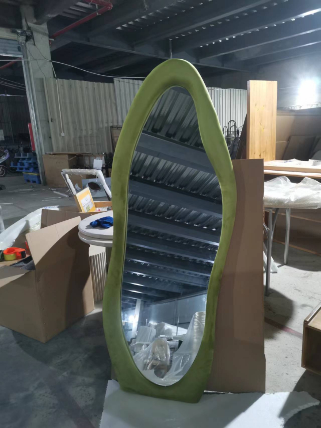 Asymmetrical Backlit Tall Lighted Mirror Floor Length Custom