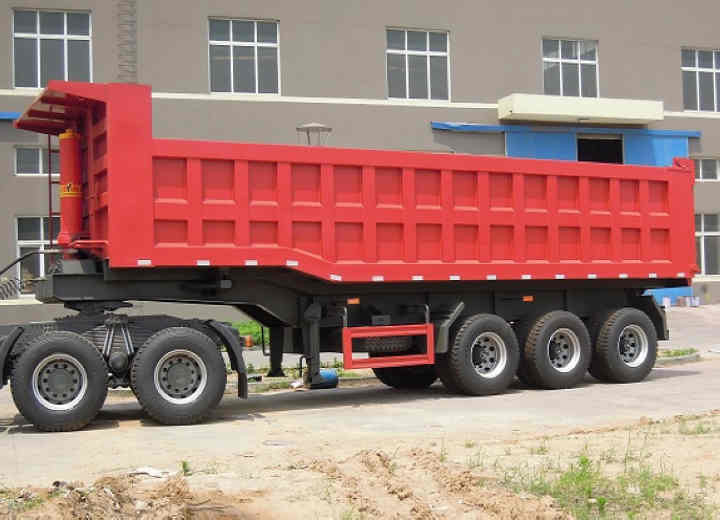 29.32 CBM bulk heavy duty tipper trailer for Ghana Market