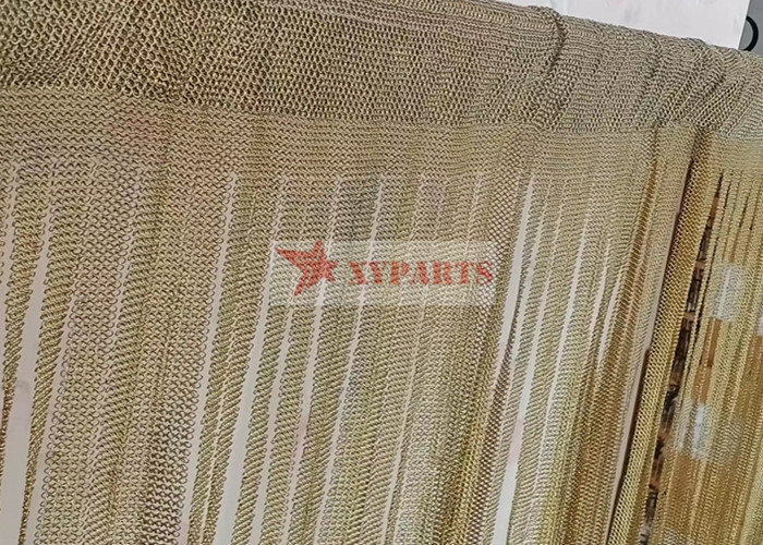 0.8x7mm Welded Type Ring Mesh Curtain For Interior Decoration