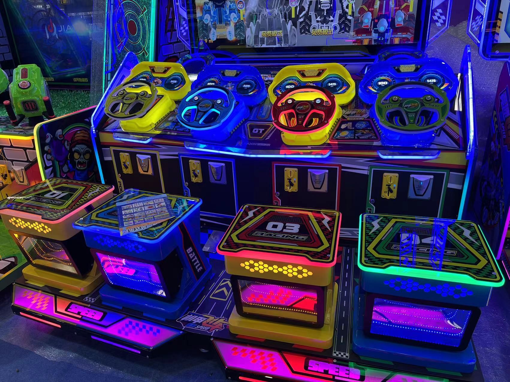 Efficiently Meet Customer Requirements Kids Car Racing Ticket Redemption Game Machine