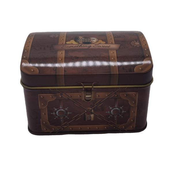 Jewelry Storage Custom Tin Can Small Treasure Chest Tin Box Candies Gifts