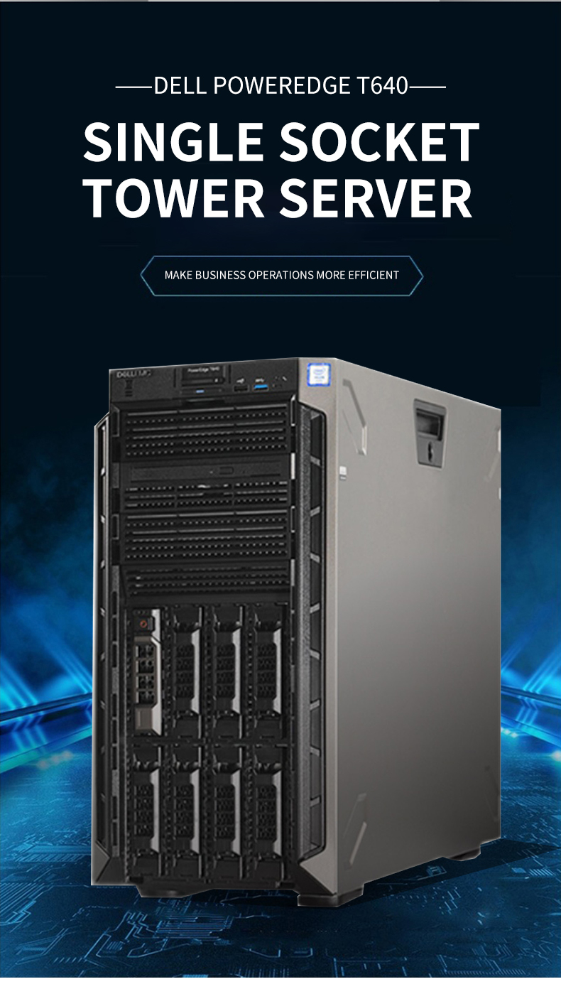 OEM Dell GPU Server Cloud Poweredge T640 Tower Server Equipment Xeon Processor 3104