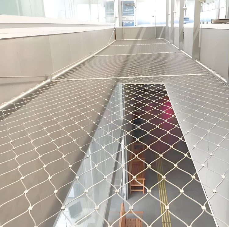AISI316 Stainless Steel Wire Rope Mesh Transparent Railing Infill Guardrail