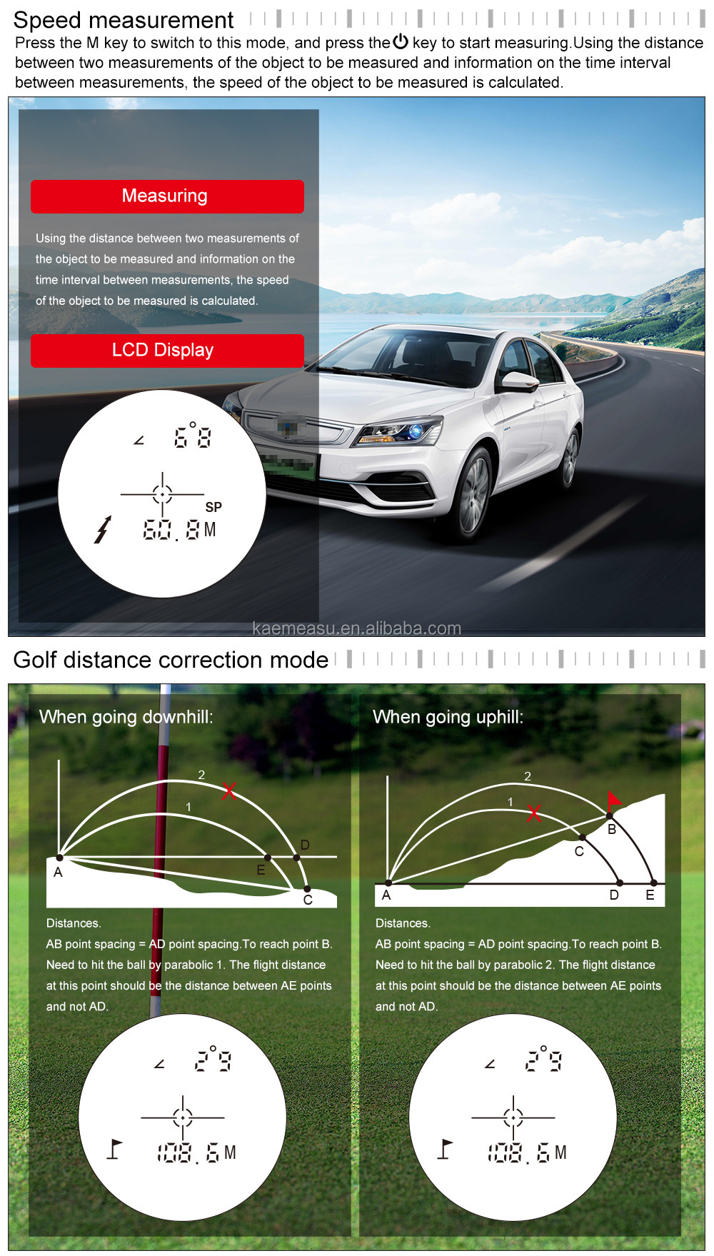 High Precision Outdoor portable golf Laser Rangefinder outdoor sport diastimeter Electronic telescope for hunting