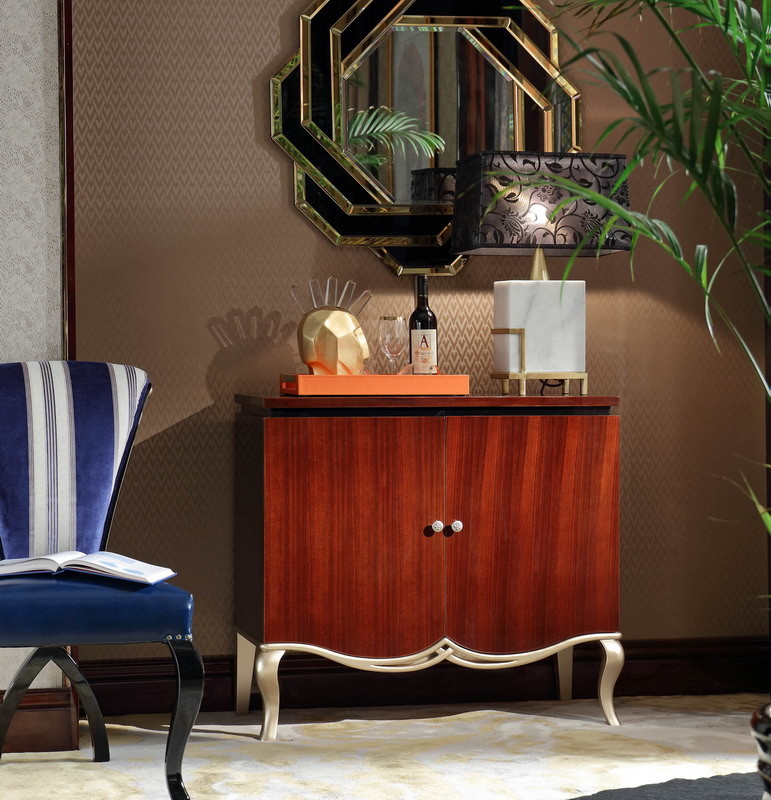 Villa house Furniture Shoecase with drawers Ebony wood shoe cabinets for Hall furniture from China factory