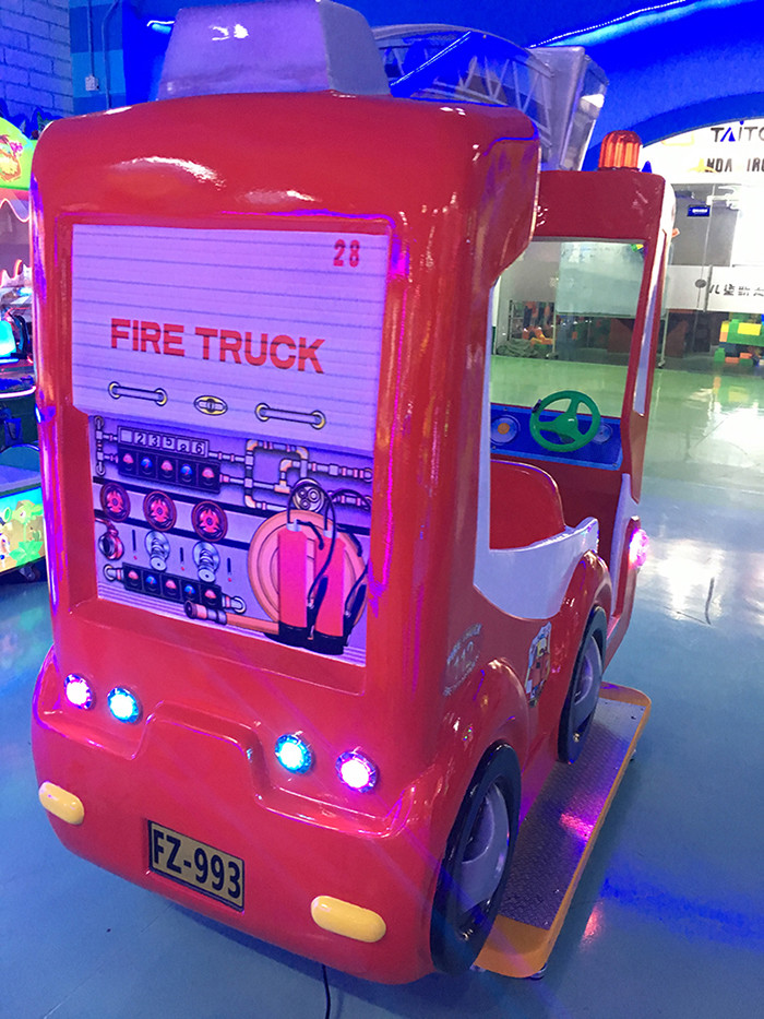 Coin Operated Children's Rides Amusement Fire Car Game Machine