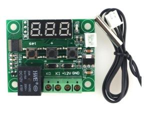 China DC 12V heat cool temp thermostat switch temperature controller Miniature thermostat temperature control switch panel on sale